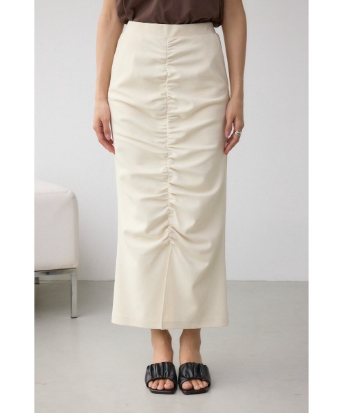 moussy スカート BLACK BY MOUSSY | front zip skirt (スカート ) |SHEL'TTER