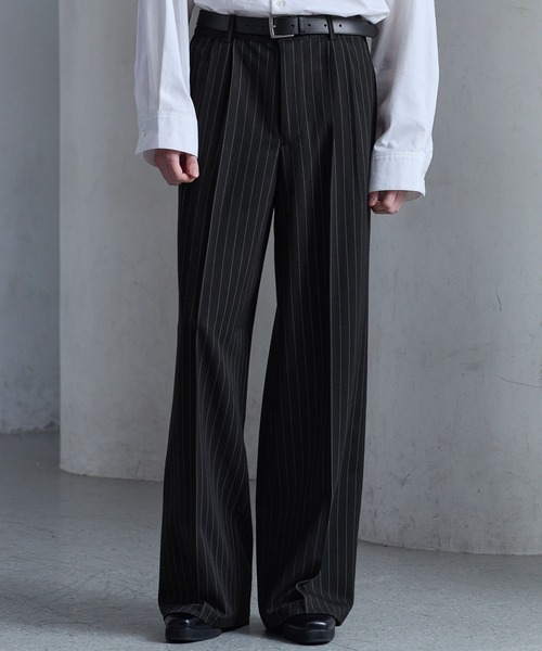 CLEL（クレイル） スラックス 「CLEL」Prime TR Semi-wide Tuck Slacks