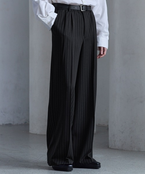 CLEL（クレイル） スラックス 「CLEL」Prime TR Semi-wide Tuck Slacks