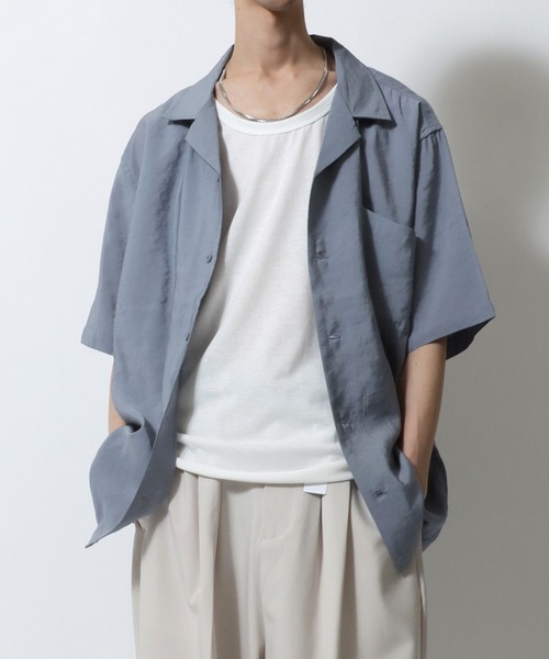 SITRY シャツ Thickness Open Collar Shirt/接触冷感 ビッグ