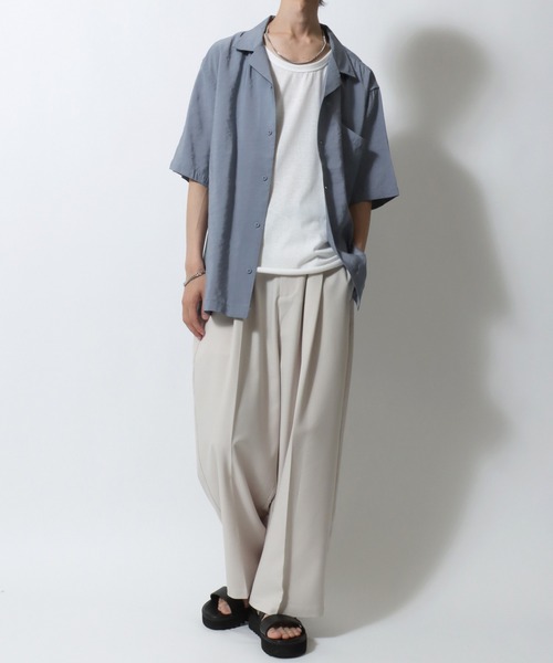 SITRY シャツ Thickness Open Collar Shirt/接触冷感 ビッグ