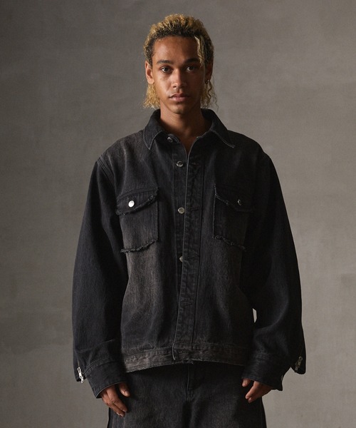 高評価なギフト 「GRANCY」 GRANCY デニムジャケット メンズ ブラック S ジャケット・アウター