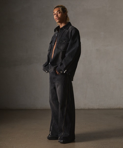 GRANCY】Patterned Long Trench Coat / 総柄ロングトレンチ