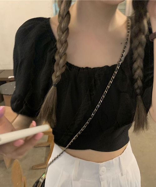 miniministore ブラウス シャツ オフショルダーブラウス バック
