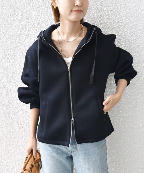 「SHIPS」 ジップアップパーカー ONE SIZE グレー レディース