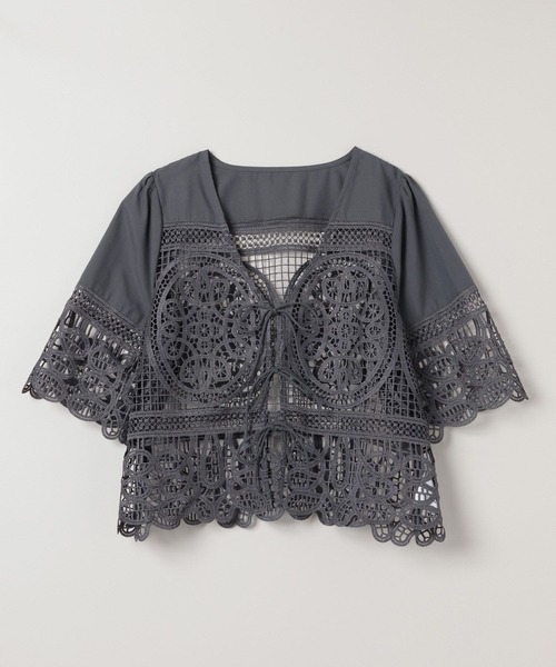 ブラウス シャツ エンブロイダリーローン ブラウス レディース trim_ofcrs_item4034d84215e111f