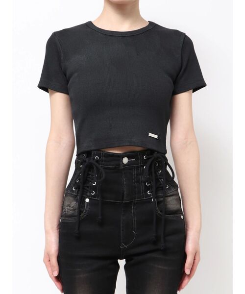 EMODA tシャツ スプレープリントコンパクトTシャツ レディース  