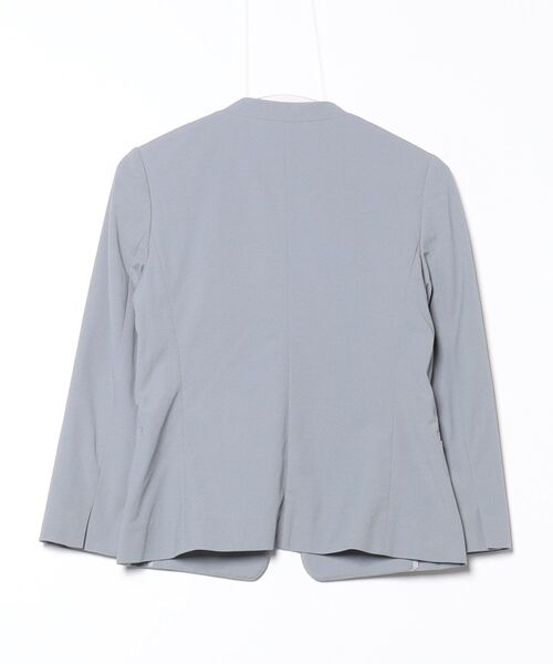 【美品】 PLST ノーカラージャケット ライトグレー PLST 「PLST」 ノーカラージャケット S グレー レディース