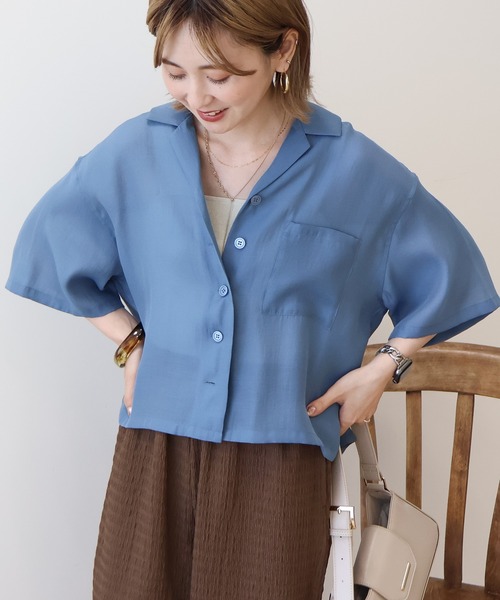 AMACA LIBERTY 襟付き半袖シャツ AMACA LIBERTY 襟付き半袖シャツ AMACA LIBERTY 襟付き半袖シャツ