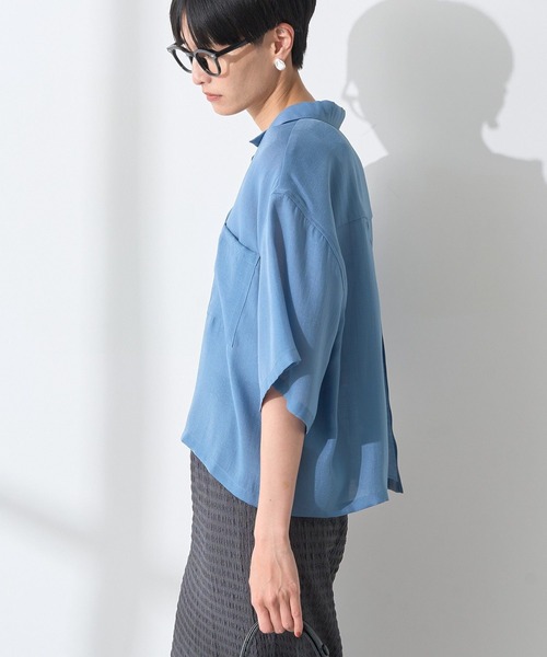 AMACA LIBERTY 襟付き半袖シャツ LIBERTY】TAFITIタナローン半袖ブラウス(トップス)｜AMACA