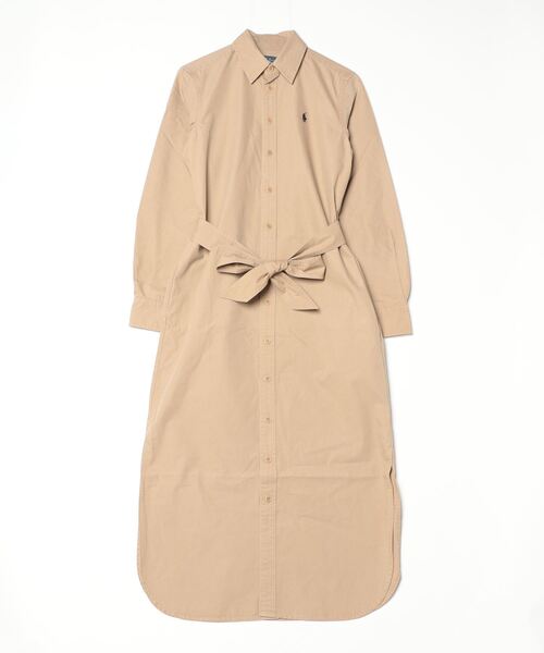 POLO RALPH LAUREN シャツワンピース ベルテッド コットン