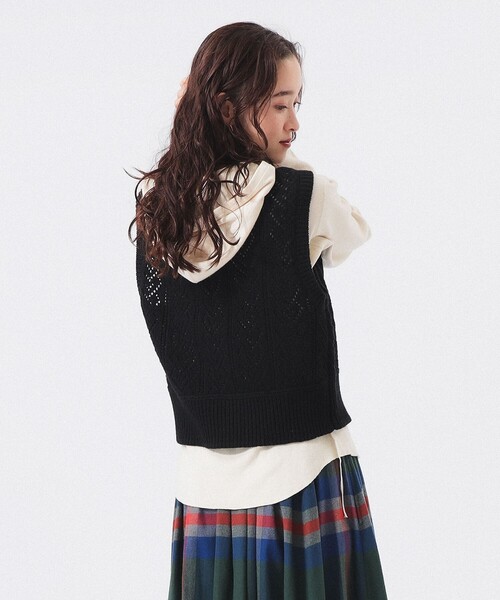 beams boyニットベスト BEAMS BOY（ビームス ボーイ）レース ニット ベスト（トップス