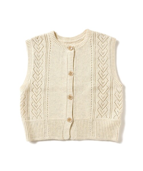 BEAMS BOY ベスト ジレ レース ニット レディース : ZOZOTOWN