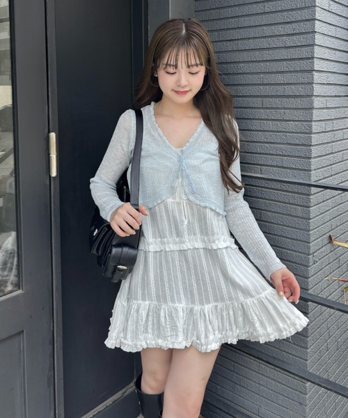 mellowneon ワンピース コットンフリルキャミミニワンピ : ZOZOTOWN