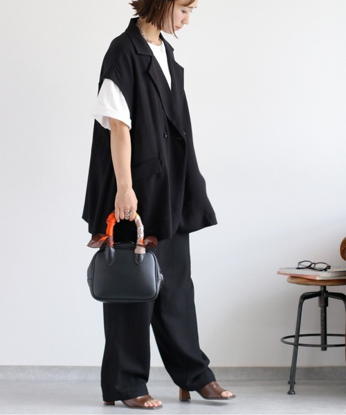 cepo（セポ） ベスト ジレ 「セットアップ対応」落ち感のあるトロミ