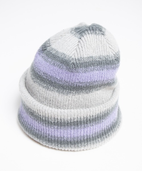 PERVERZE Blend Border Knit Cap ニット帽 RACAL（ラカル） ニット帽 ニットキャップ Reversible Ombre Border