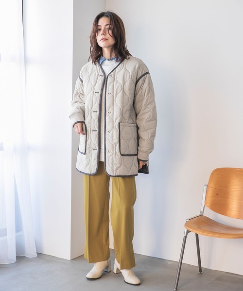 niko and…（ニコアンド） キルティングブルゾン FREE アイボリー