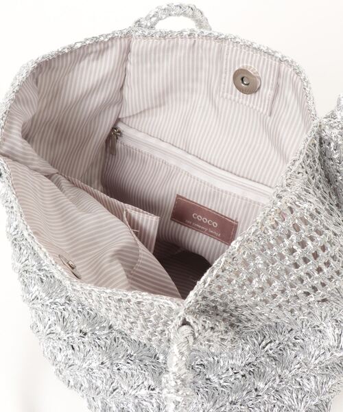 「COOCO」 かごバッグ 9 ブラック レディース_画像5