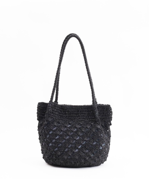 「COOCO」 かごバッグ 9 ブラック レディース_画像7