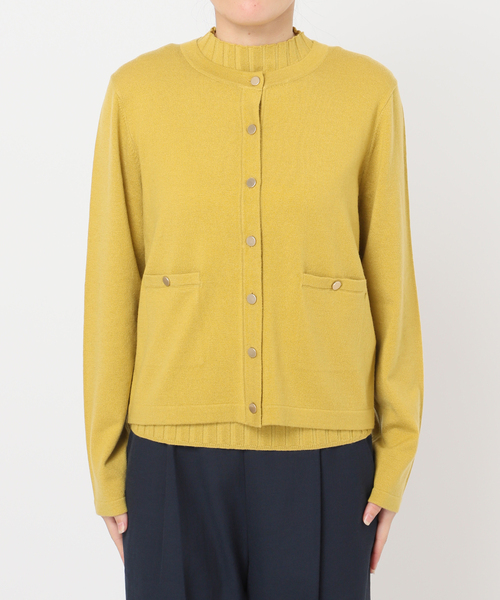 La TOTALITE（ラ トータリテ） カーディガン 「洗える」バイカラー