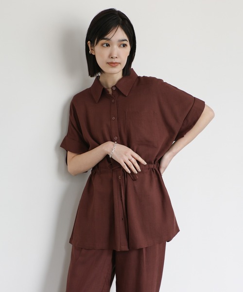 「select MOCA Et」 半袖シャツ FREE ブラウン レディース_画像3