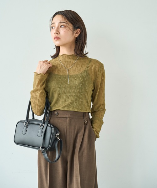 mil（ミル） tシャツ ニュアンス柄 シアートップス「588094