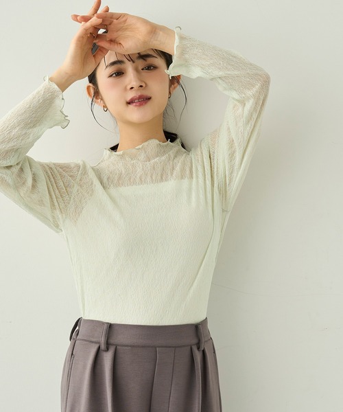 mil（ミル） tシャツ ニュアンス柄 シアートップス「588094