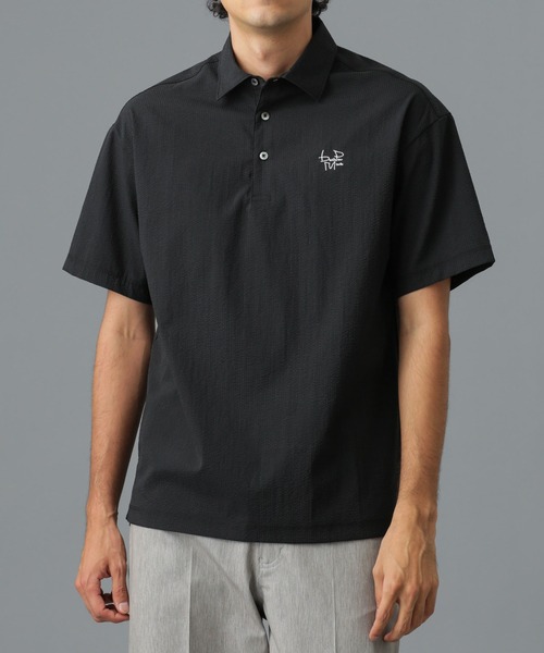 「beats per minute」 半袖ポロシャツ L ブラック メンズの画像3