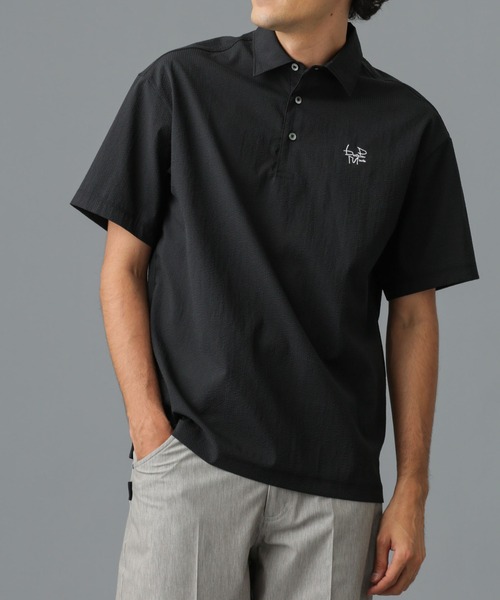 「beats per minute」 半袖ポロシャツ L ブラック メンズの画像4