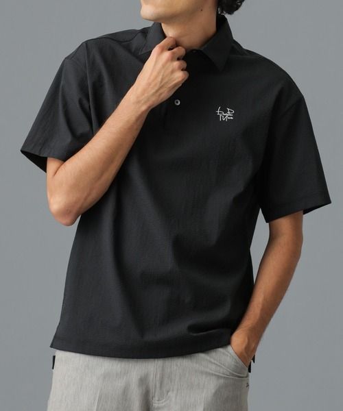 「beats per minute」 半袖ポロシャツ L ブラック メンズの画像5