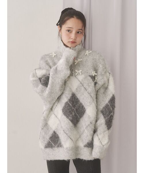 BURBERRY LONDON 羊毛 クルーネック アーガイル ニット セーター バーバリー メンズ セーター BURBERRY ブランド ニット トップス