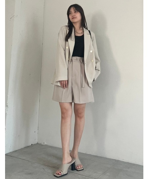 新品未使用タグ付き　FRAY I.D ダブルサテンショートパンツ 0 FRAY I.D（フレイ・アイディー） ショートパンツ 0 オフホワイト