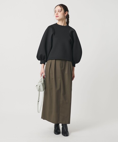 BEAUTY＆YOUTH UNITED ARROWS スカート 毛ブレンド タックロング
