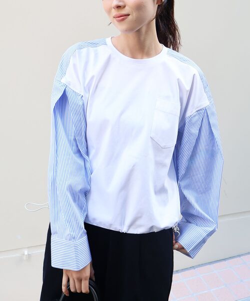 le.coeur blanc（ルクールブラン） tシャツ vaneumストライプ