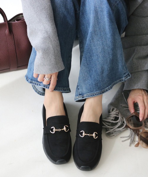 Fin（フィン） スニーカー ビットローファー厚底スリッポン「低反発