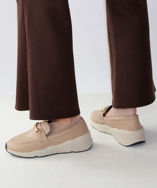 Fin（フィン） スニーカー ビットローファー厚底スリッポン「低反発