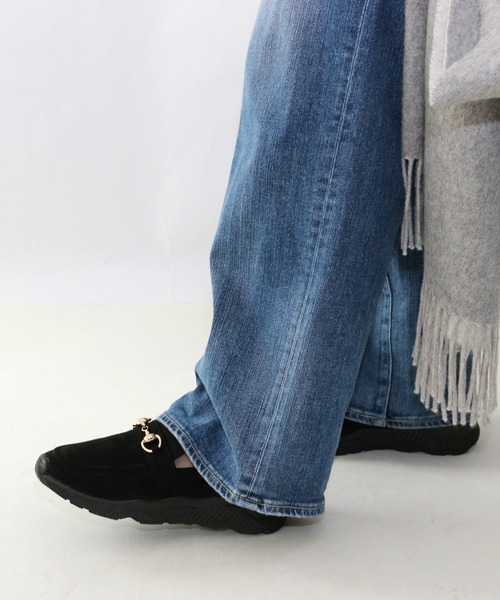 Fin（フィン） スニーカー ビットローファー厚底スリッポン「低反発