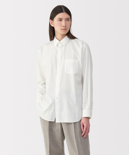 「MUJI Labo」 7分袖シャツ L ホワイト メンズ_画像2