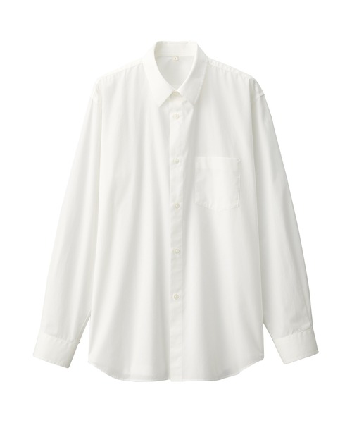 「MUJI Labo」 7分袖シャツ L ホワイト メンズ_画像7