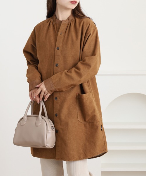 FUNALIVE（ファンアライブ） ブラウス シャツ 先染フランネル ロング