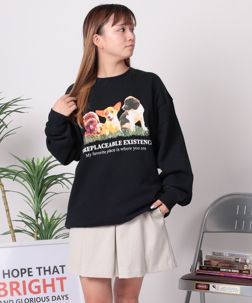 トレーナー スウェット 「81」アニマル 転写イラスト 裏起毛