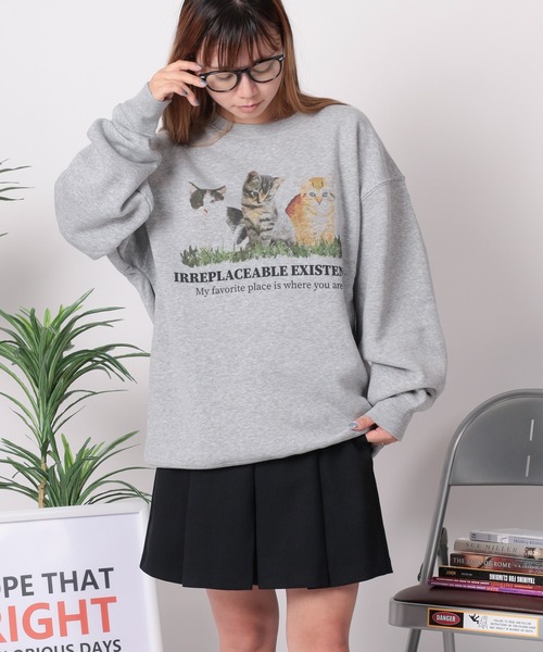 トレーナー スウェット 「81」アニマル 転写イラスト 裏起毛