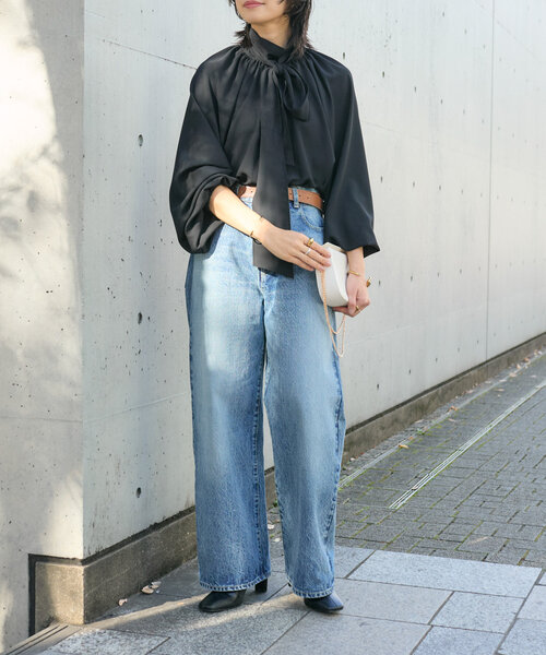 「RIVE DROITE」 長袖ブラウス FREE グレイッシュベージュ レディース_画像2