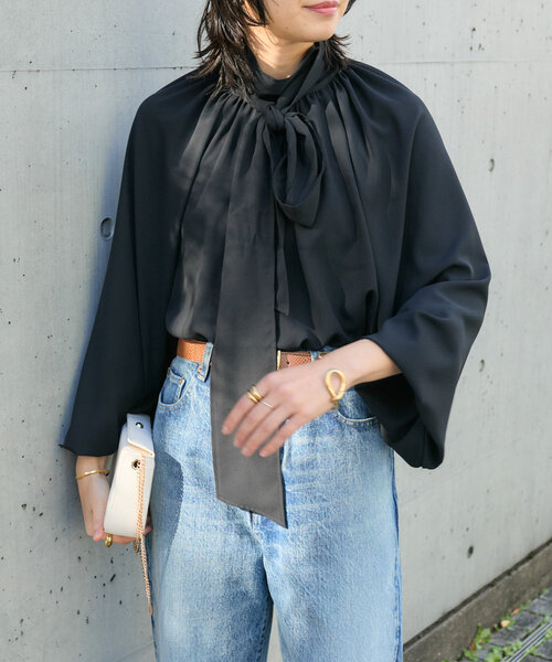 「RIVE DROITE」 長袖ブラウス FREE グレイッシュベージュ レディース_画像6