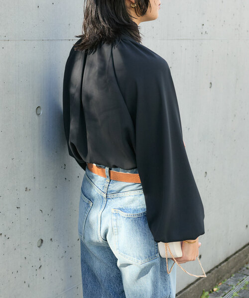 「RIVE DROITE」 長袖ブラウス FREE グレイッシュベージュ レディース_画像7