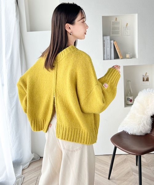 Java ニットカーディガン LARGE グレー レディース : ZOZOTOWN Yahoo