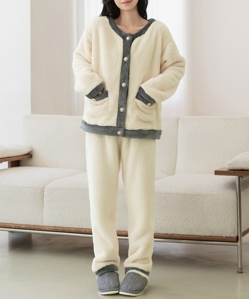 DAY CLOSET パジャマ ルームウェア 「セットアップ/金釦でレディな