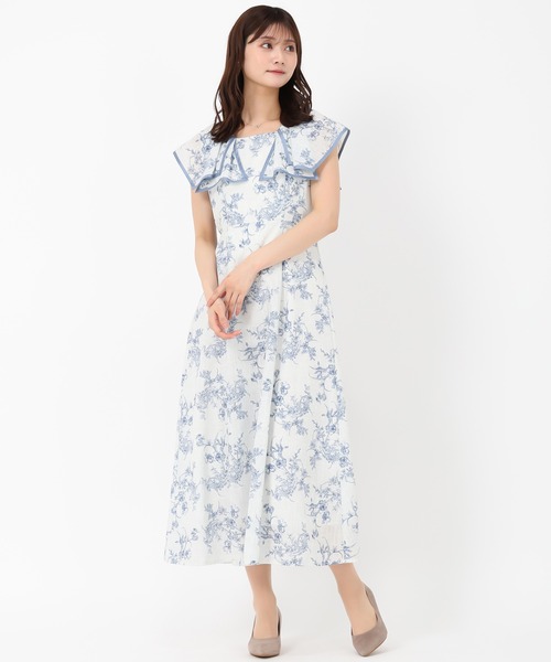 「MISCH MASCH」 半袖ワンピース S ベージュ レディース_画像3