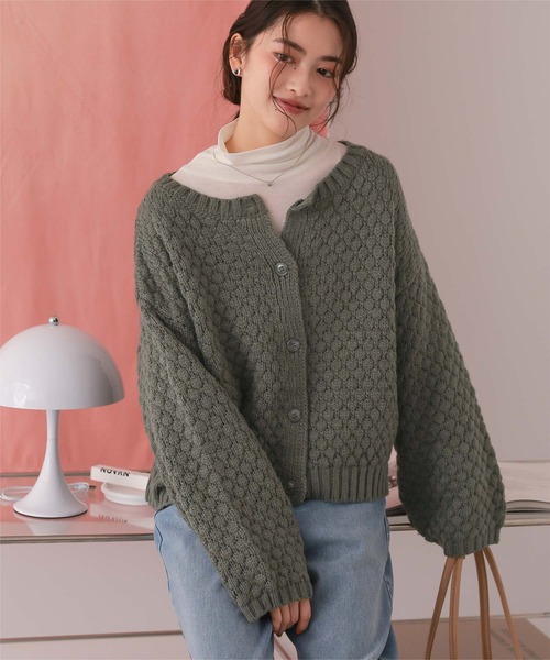 Bibby. PENELOPECOLLARKNITトップス　ニット　カーディガン titivate（ティティベイト） カーディガン 「26SS新作/2026 SPRING