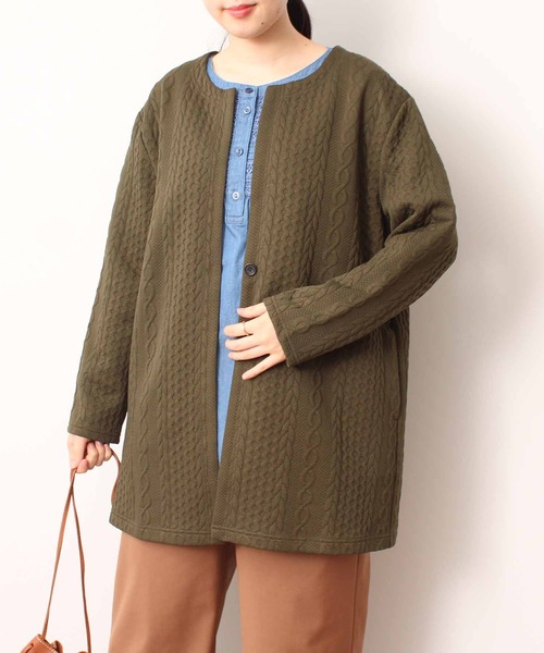 「MB mint breeze」 カーディガン 5L グレー レディース_画像4